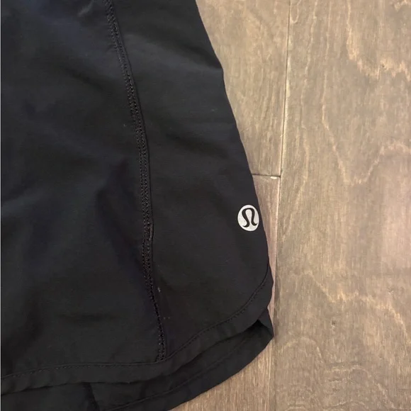 Lululemon Athletica Black Shorts with Purple Waistband - Picture 3 of 6
